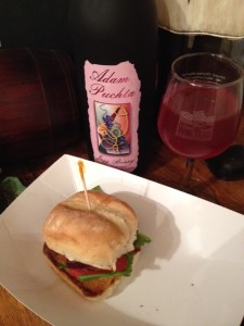 BLT Sandwich served at Adam Puchta Winery for Wild Bacon Wine Trail