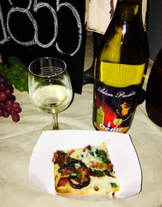 Caramelized Onion Bacon Spinach Pizza, Adam Puchta Winery