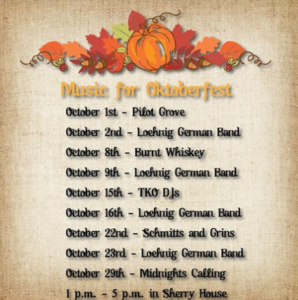 Octoberfest Schedule Stone Hill Winery