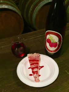 Hermannhof Winery Cream Cheese and Raspberry Crepe Cake