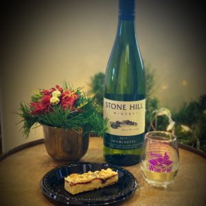 Stone Hill Spiced Cranberry and Linzer Bar with Streusel Topping
